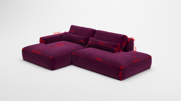 sofa bordo wymiary
